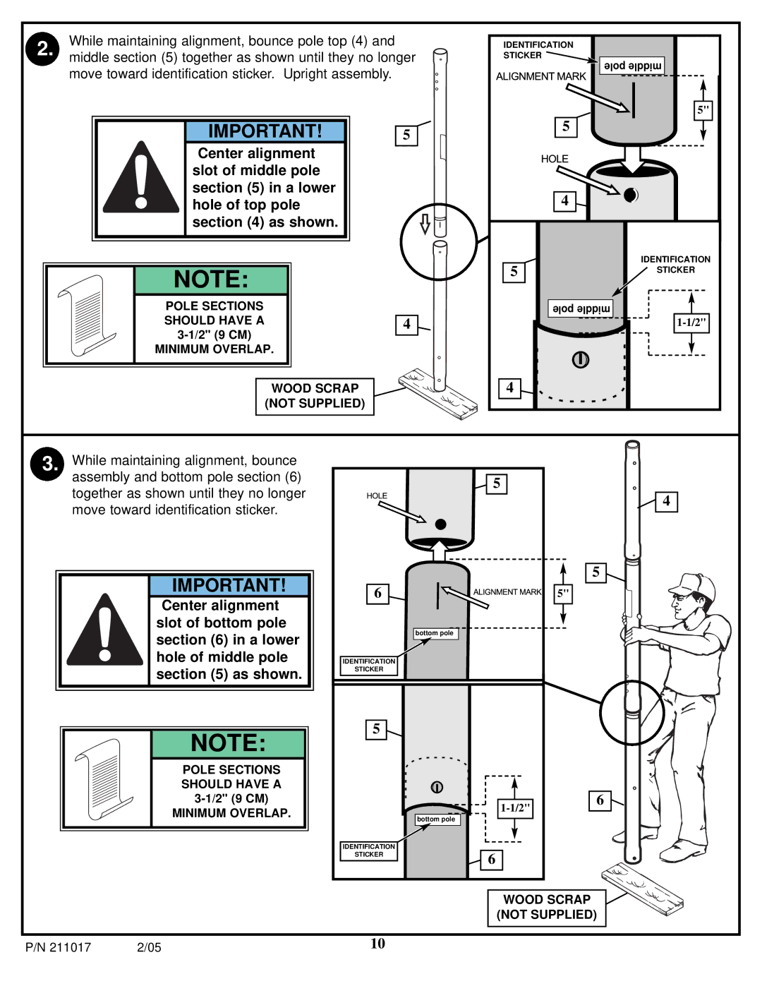 Huffy Fitness Equipment manual While maintaining alignment, bounce pole top 4 