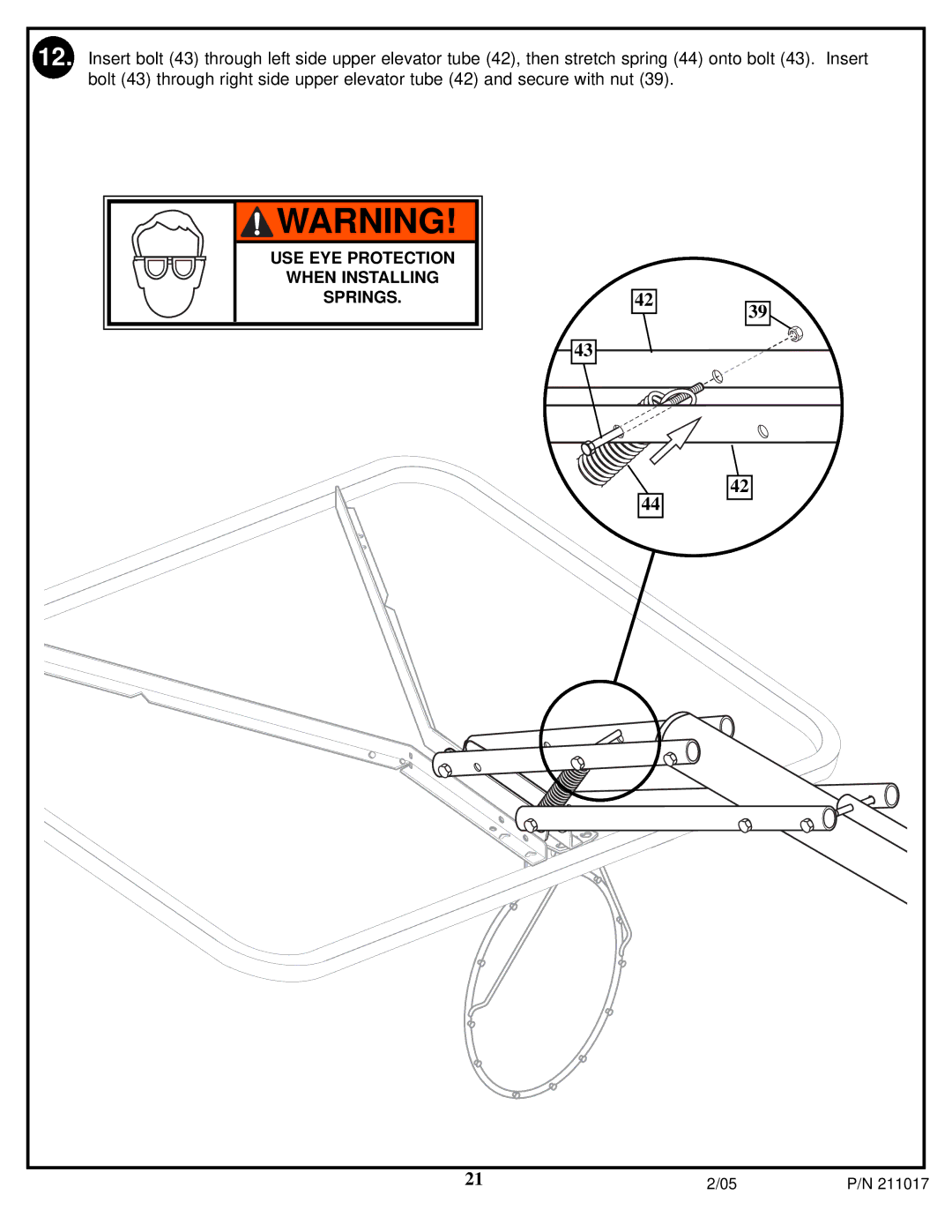 Huffy Fitness Equipment manual USE EYE Protection 