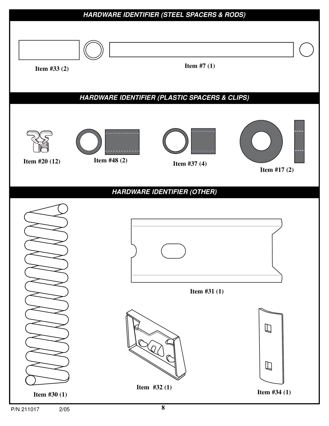 Huffy Fitness Equipment manual Item #33 Item #7 