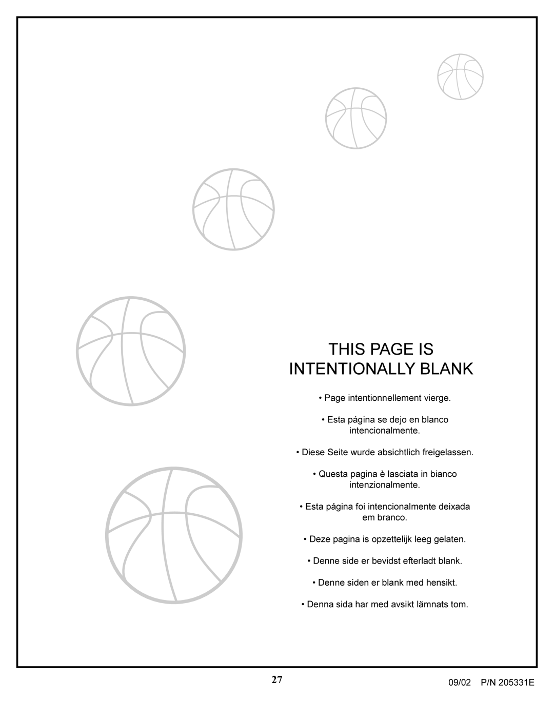 Huffy In-ground Basketball System manual This page is Intentionally Blank 