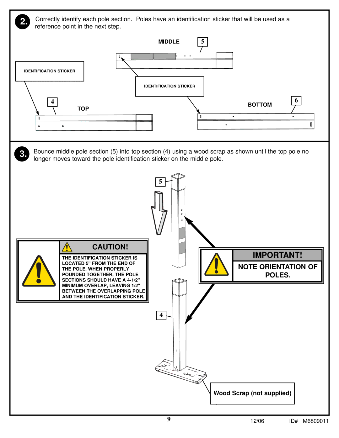 Huffy In-Ground Basketball manual Poles 