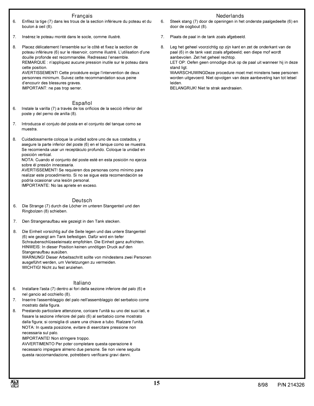 Huffy KA-DV300 manual Français 