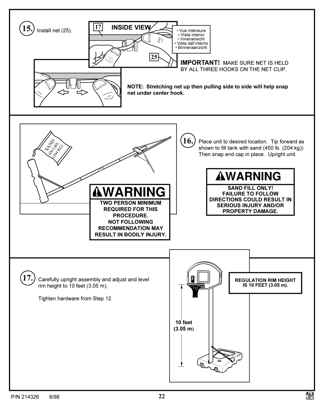 Huffy KA-DV300 manual Inside View, Then snap end cap in place. Upright unit 