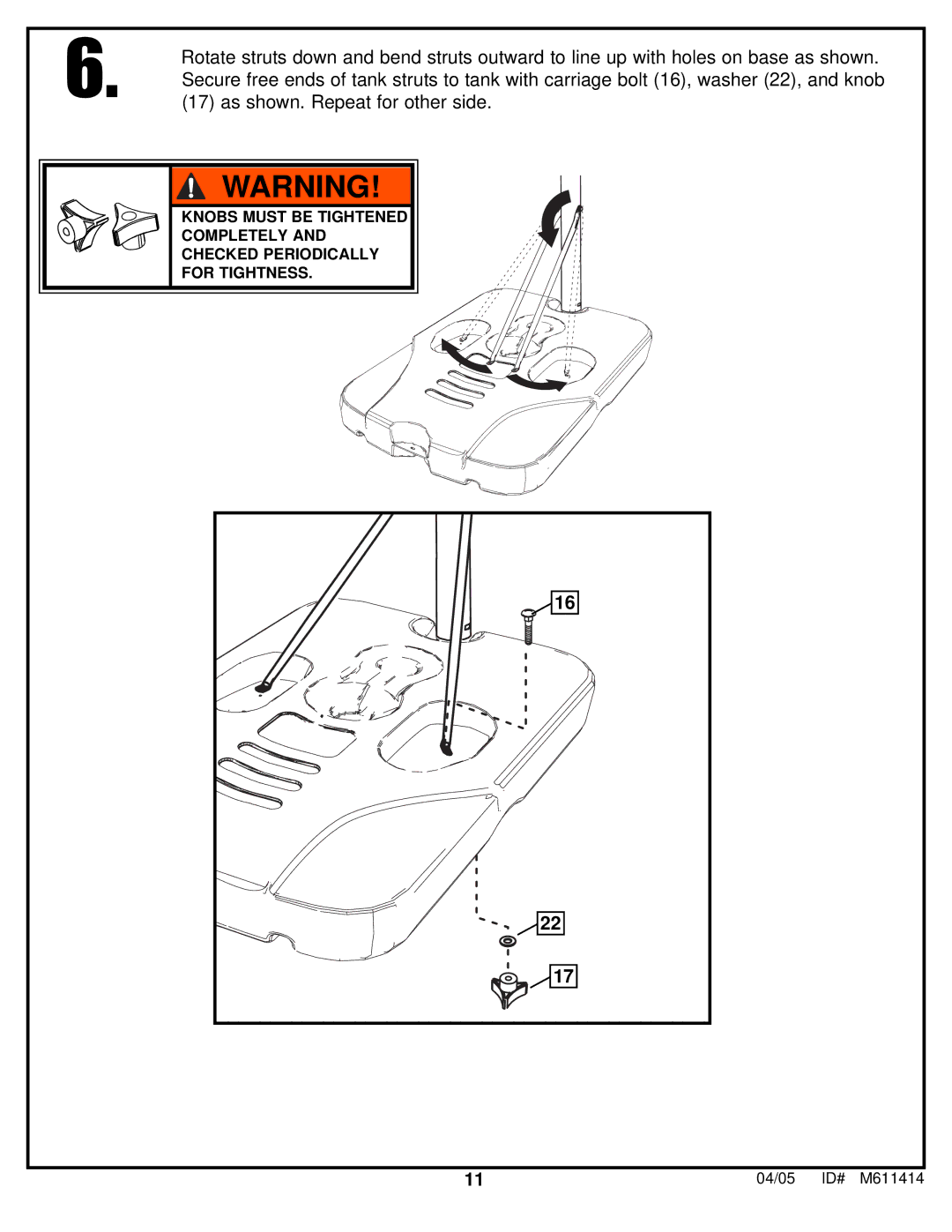 Huffy KD-S33 manual As shown. Repeat for other side 