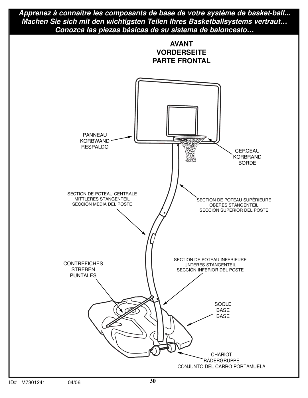 Huffy LDF6920 manual Avant Vorderseite Parte Frontal 