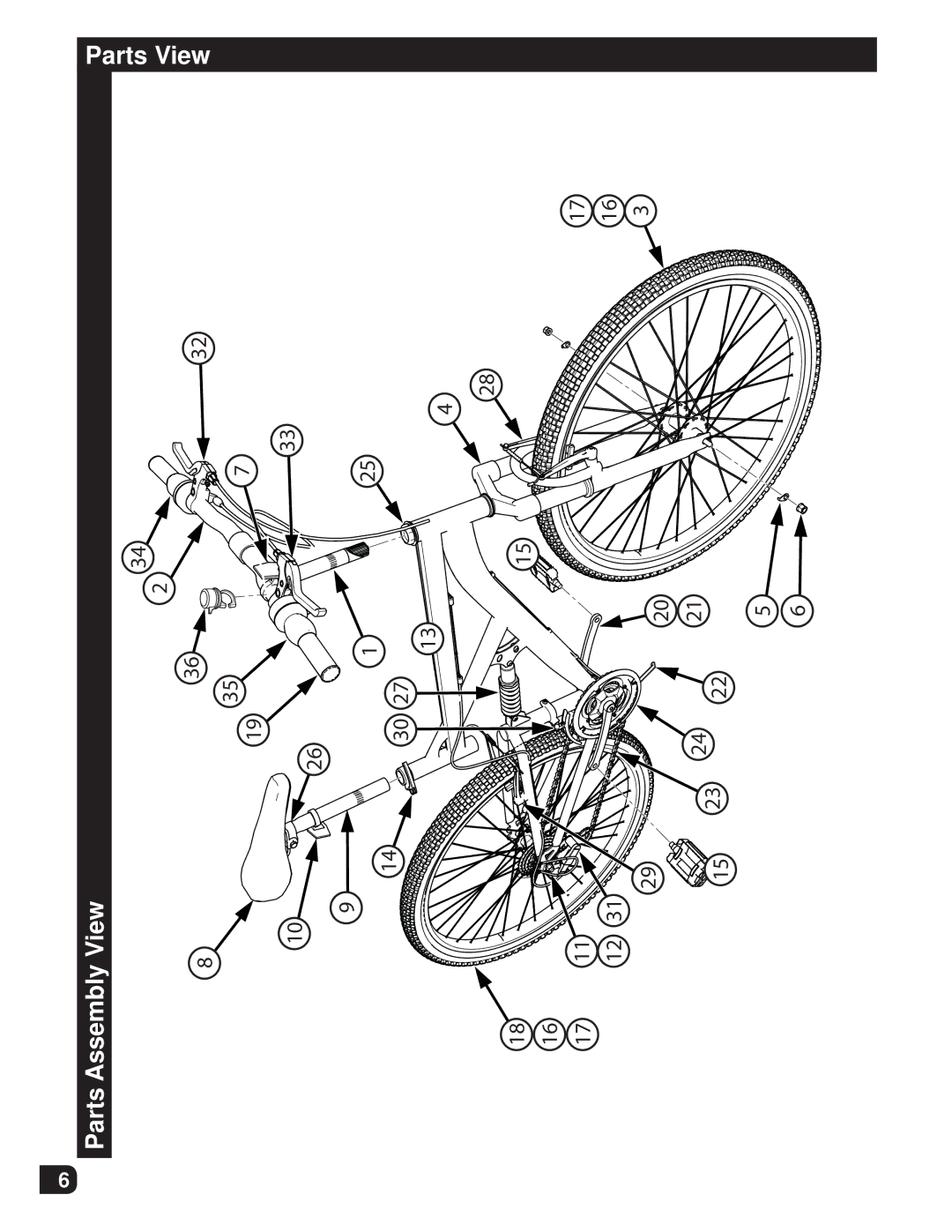 Huffy M0012 manual Parts Assembly View Parts View 