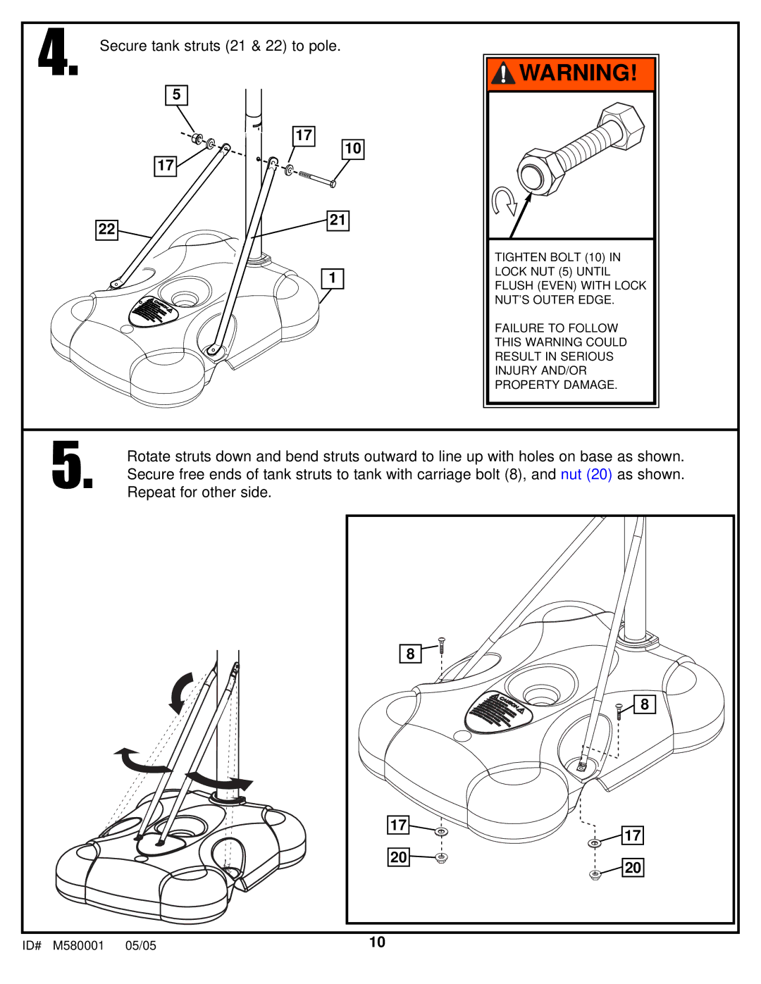 Huffy M580001 manual Repeat for other side 