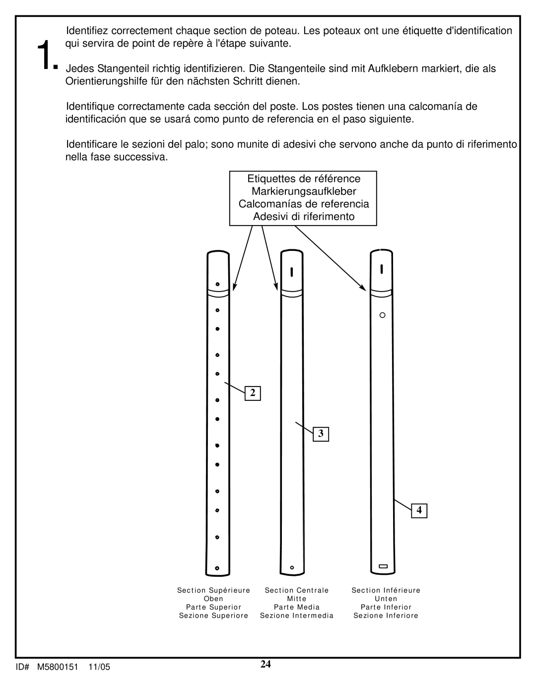 Huffy M5800151 manual Section Inférieure 