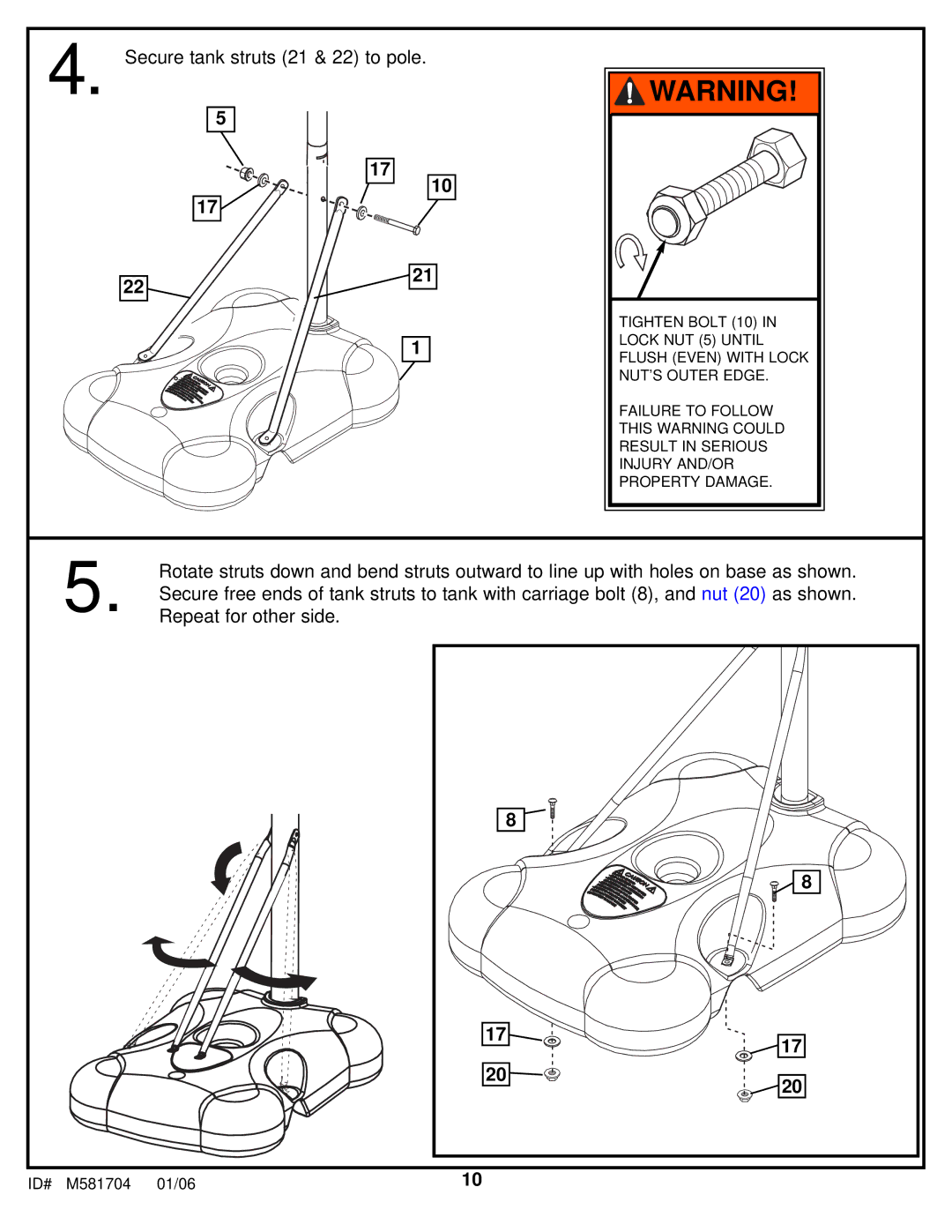 Huffy M581704 manual Repeat for other side 