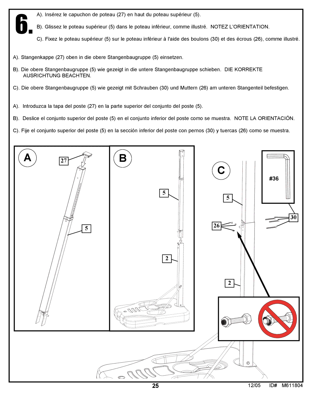 Huffy M611804 manual #36 