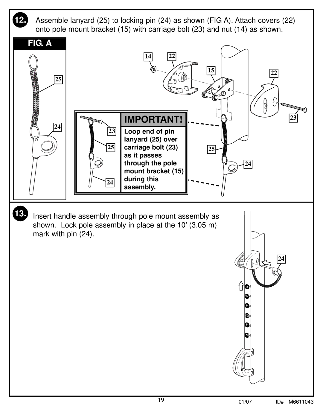 Huffy M6611043 manual FIG. a 