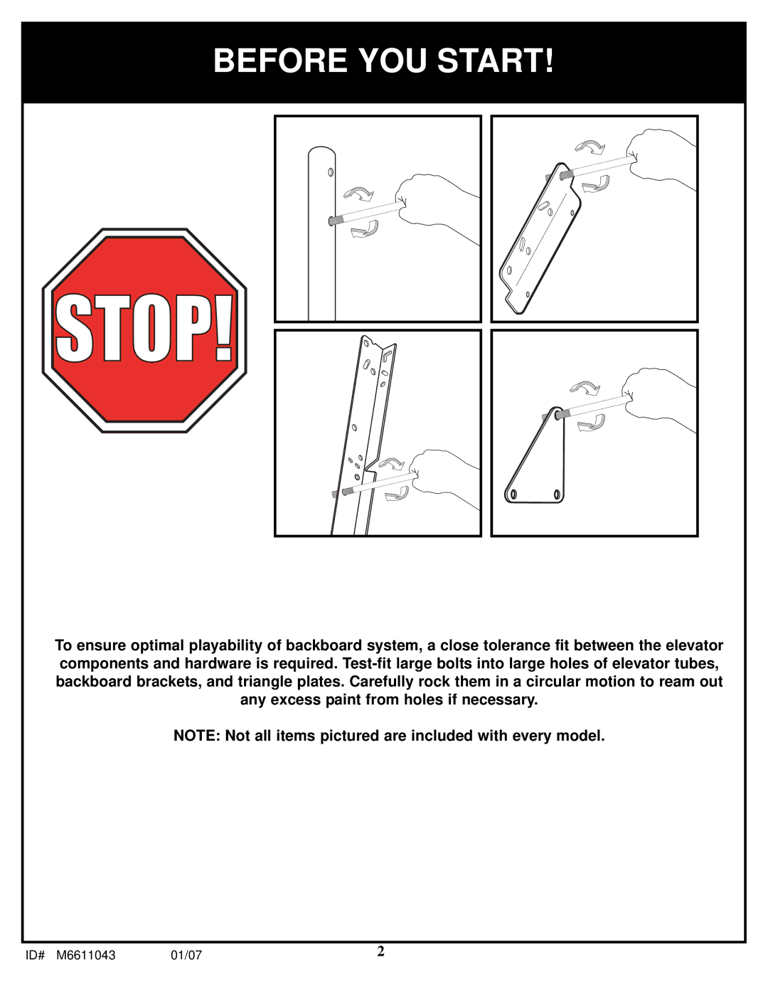 Huffy M6611043 manual Before YOU Start 