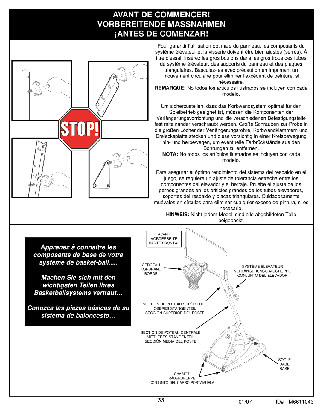 Huffy manual 01/07 ID# M6611043 