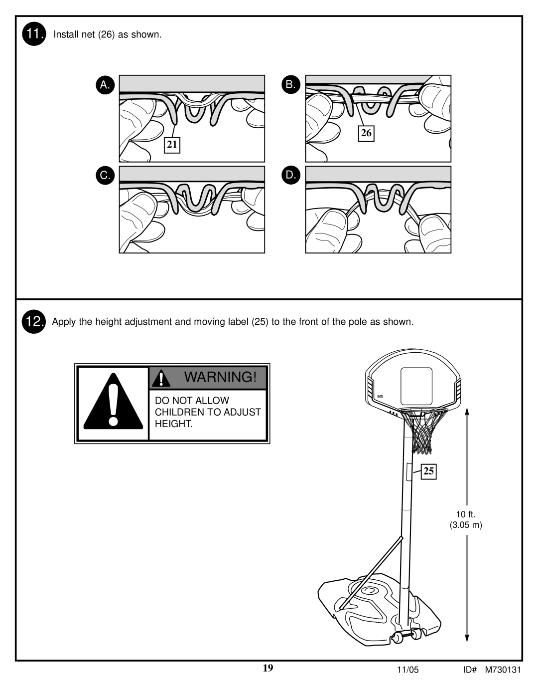 Huffy M730131 manual Do not Allow 