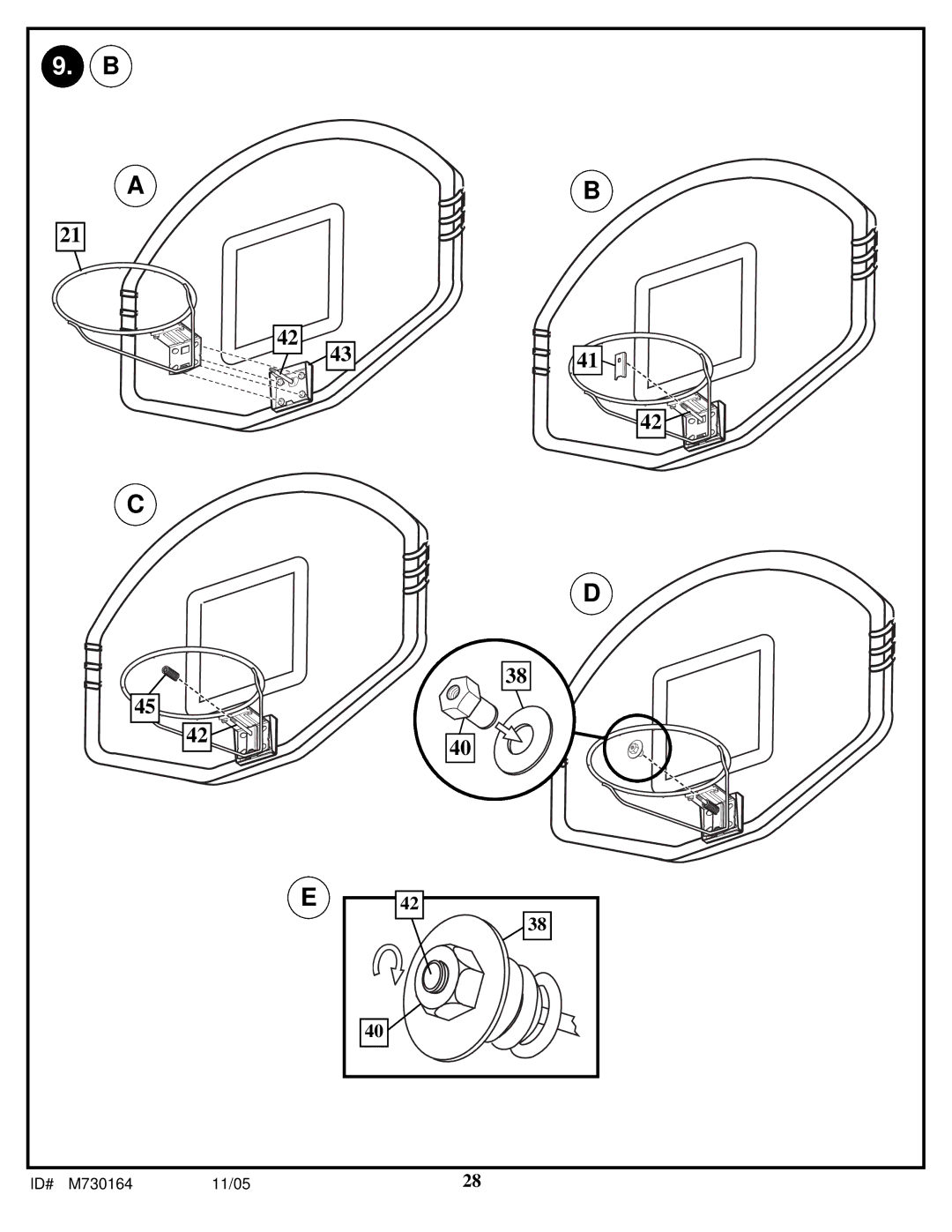 Huffy manual Id#, M730164 11/05 