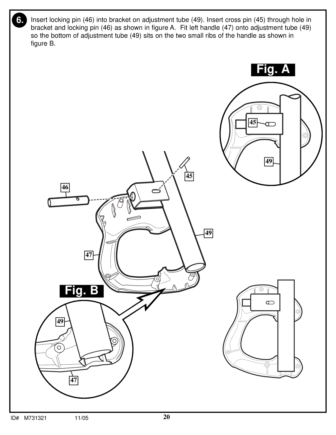 Huffy M731321 manual Fig. a 