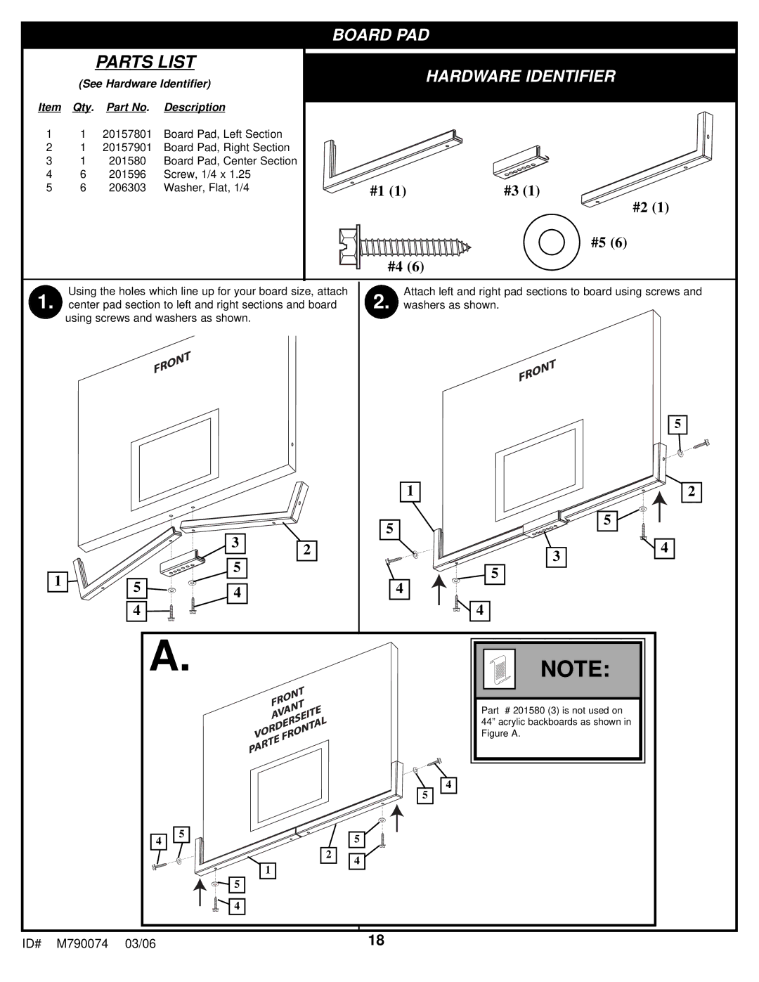 Huffy M790074 manual Parts List 