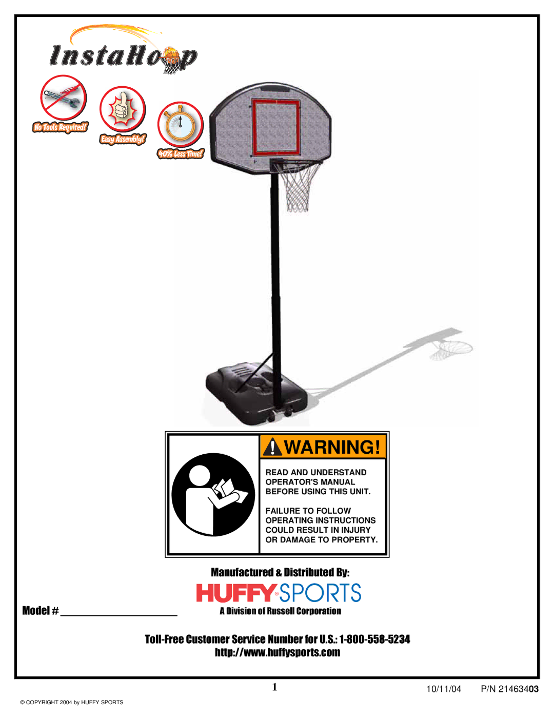 Huffy MGC6430, MGC6536 manual Manufactured & Distributed By Model # 