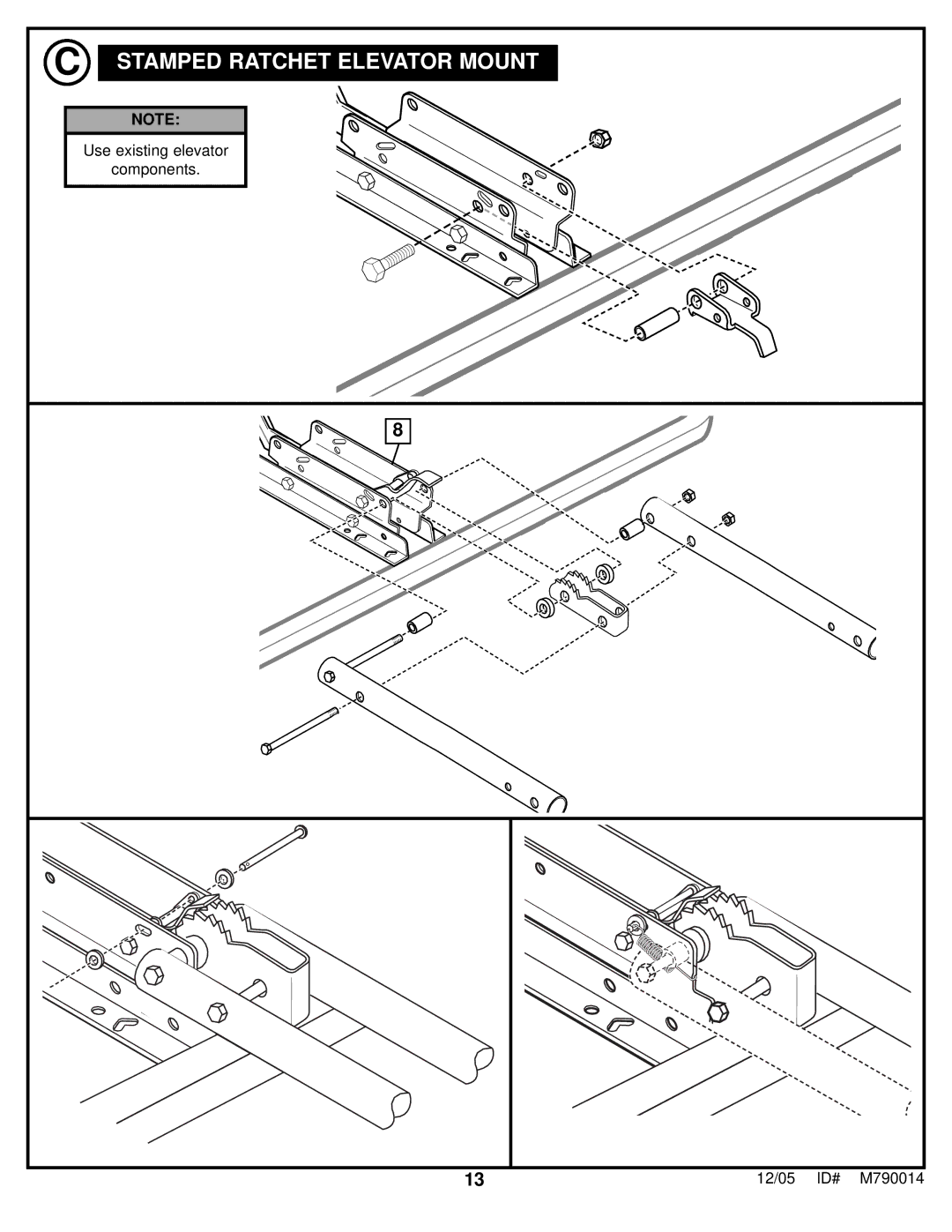 Huffy MX4006 manual STA Mped Ratchet Elevator Mount 