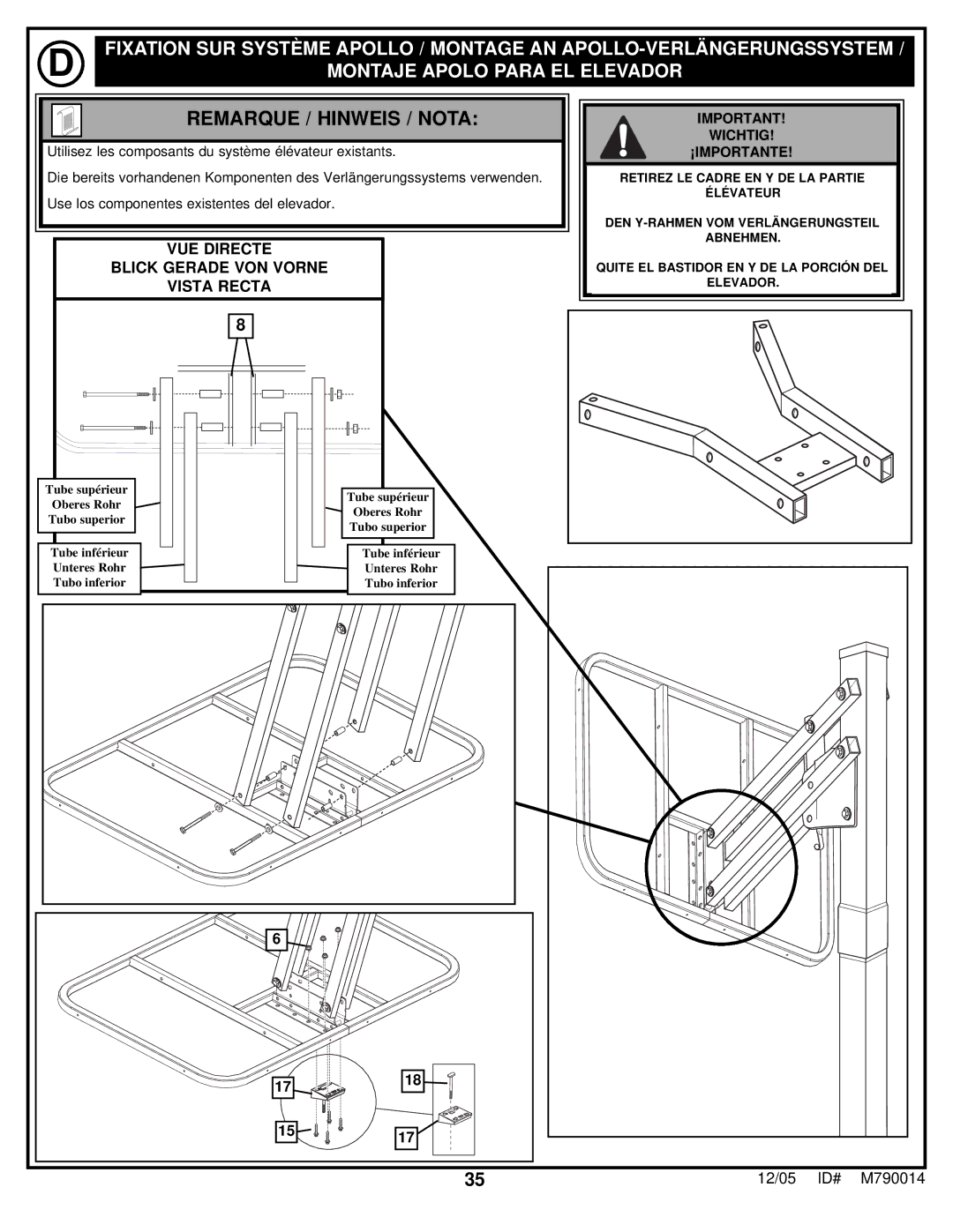 Huffy MX4006 manual Remarque / Hinweis / Nota 