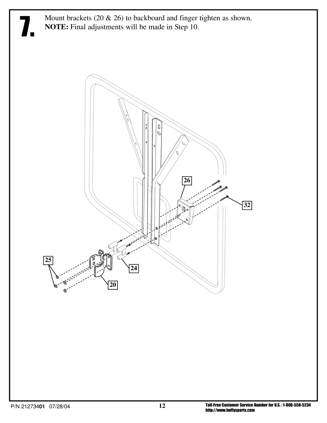 Huffy N1-506 manual 21273401 07/28/04 