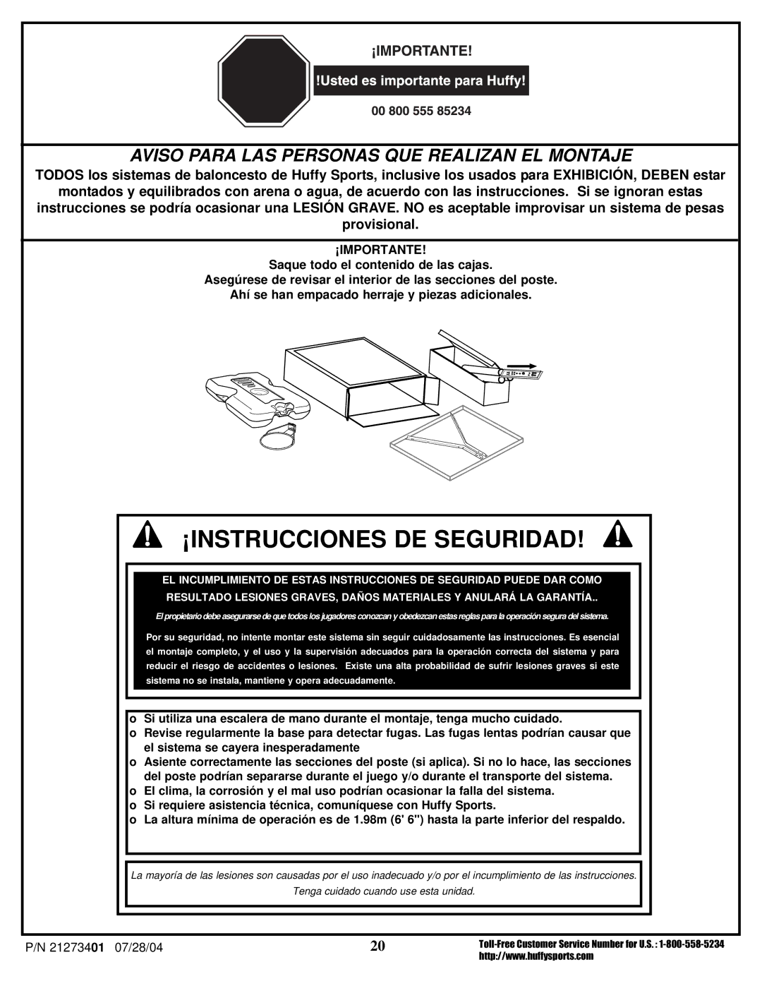 Huffy N1-506 manual ¡INSTRUCCIONES DE Seguridad 