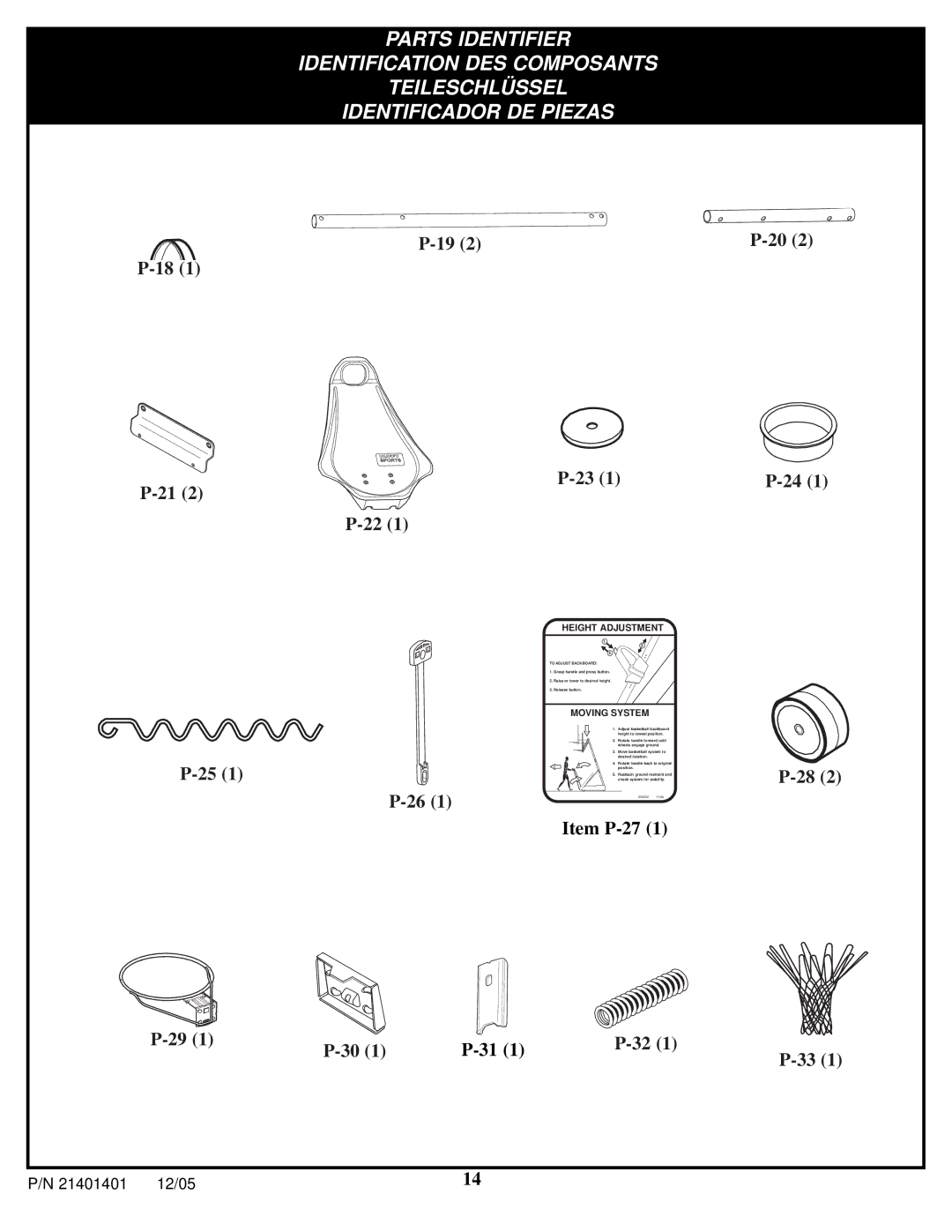 Huffy N5-101 manual Item P-27 