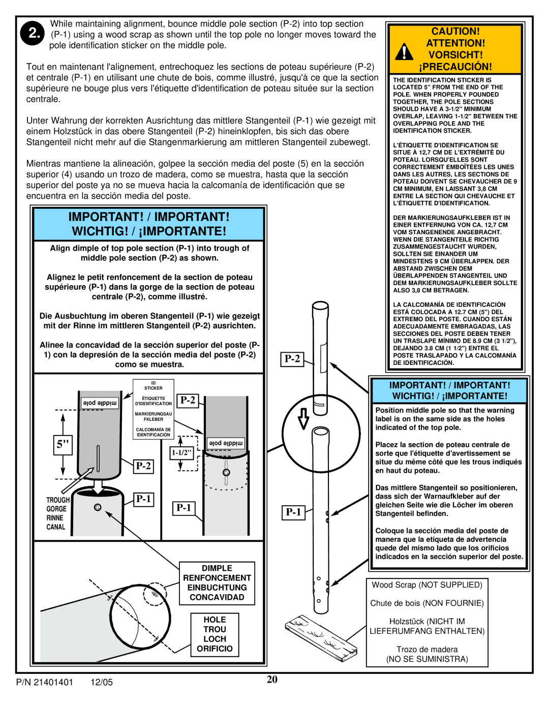 Huffy N5-101 manual IMPORTANT! / Important 