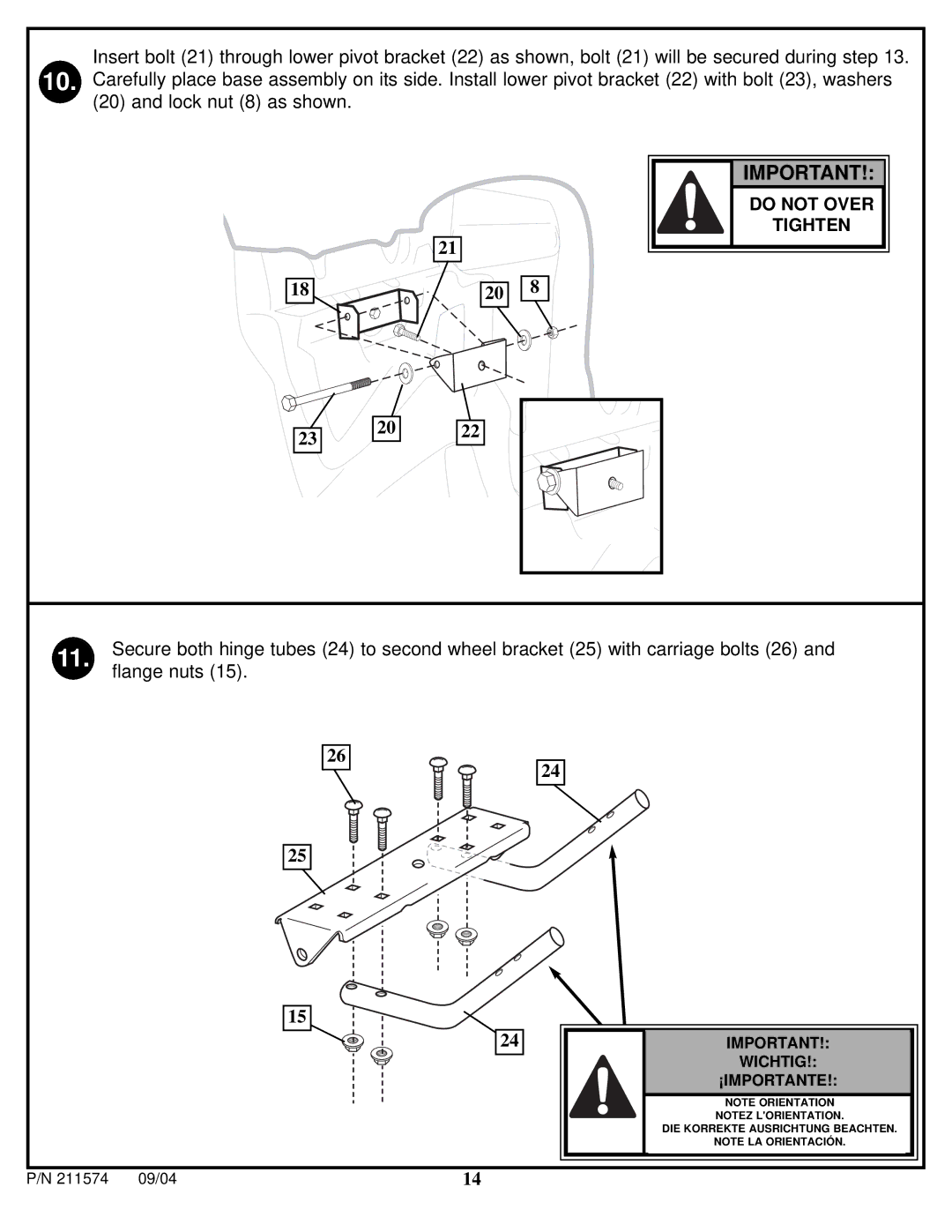 Huffy N53 W24700 manual Do not Over 