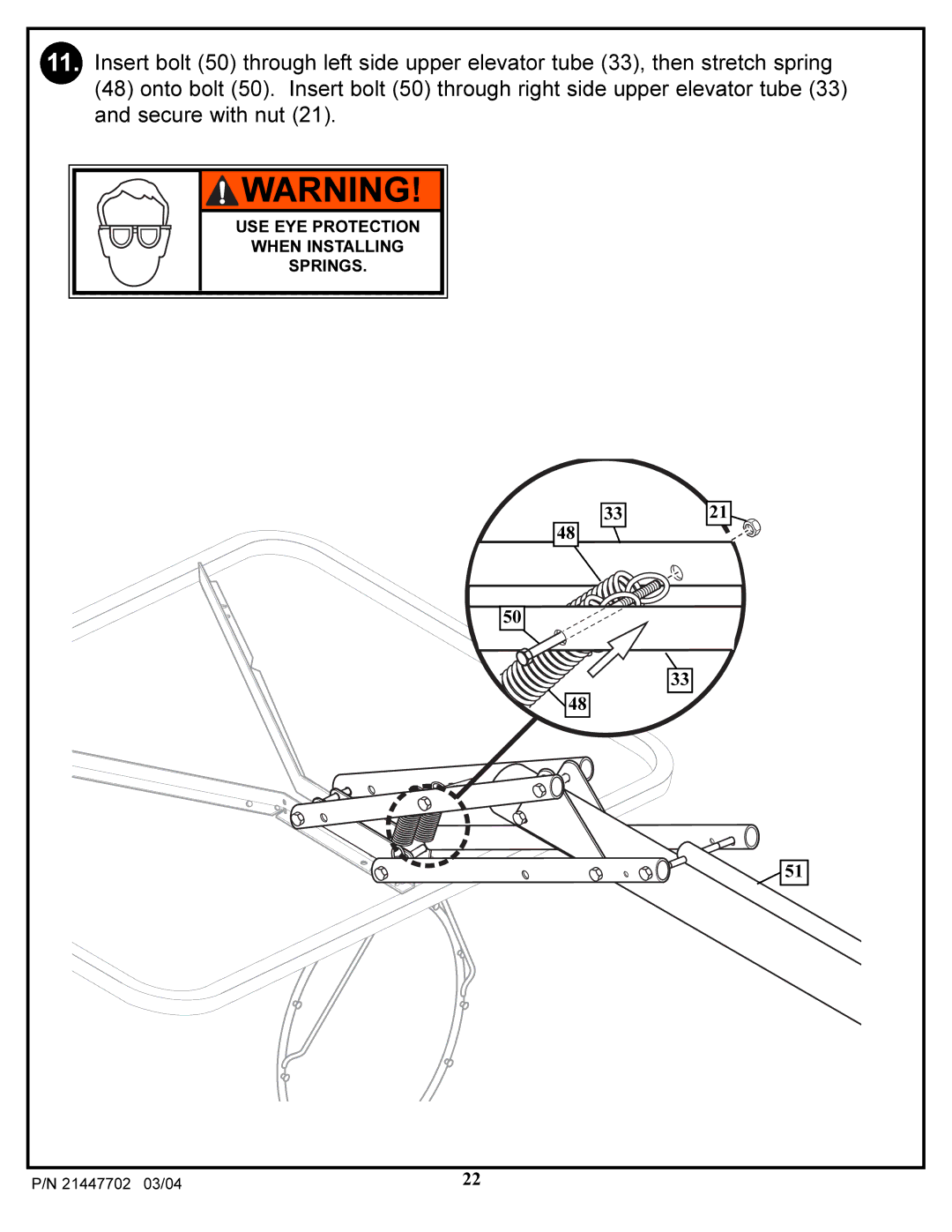 Huffy NCS102 manual USE EYE Protection 