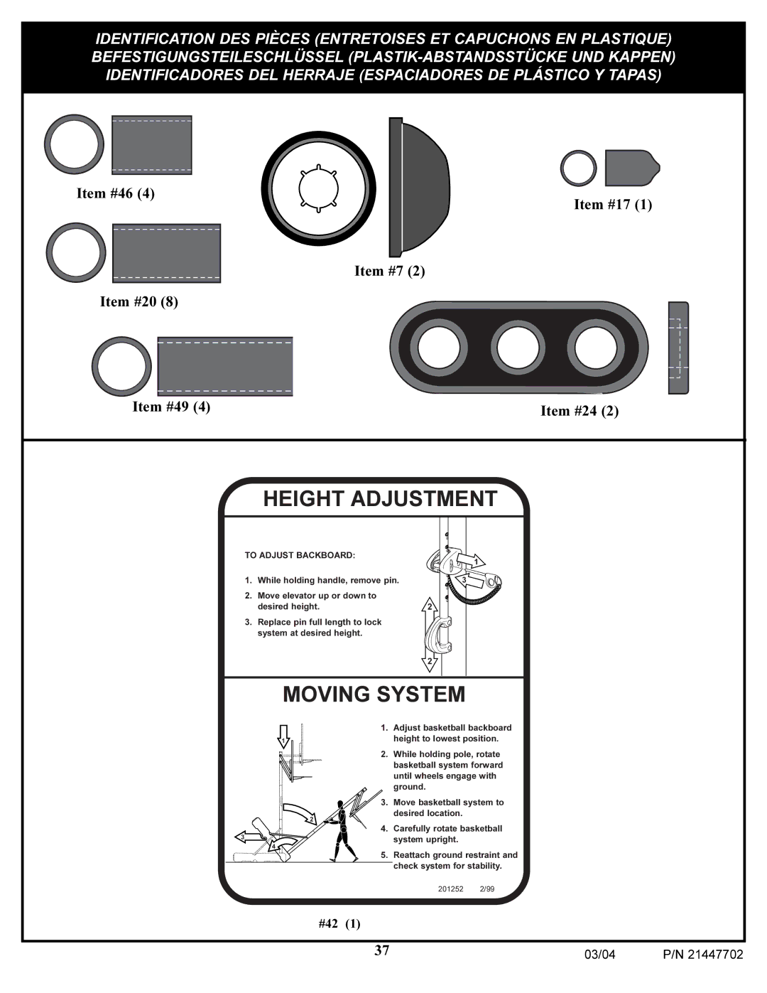 Huffy NCS102 manual Height Adjustment 