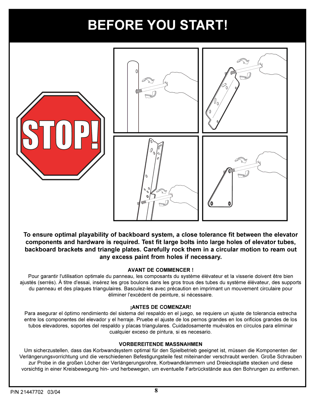 Huffy NCS102 manual Before YOU Start 