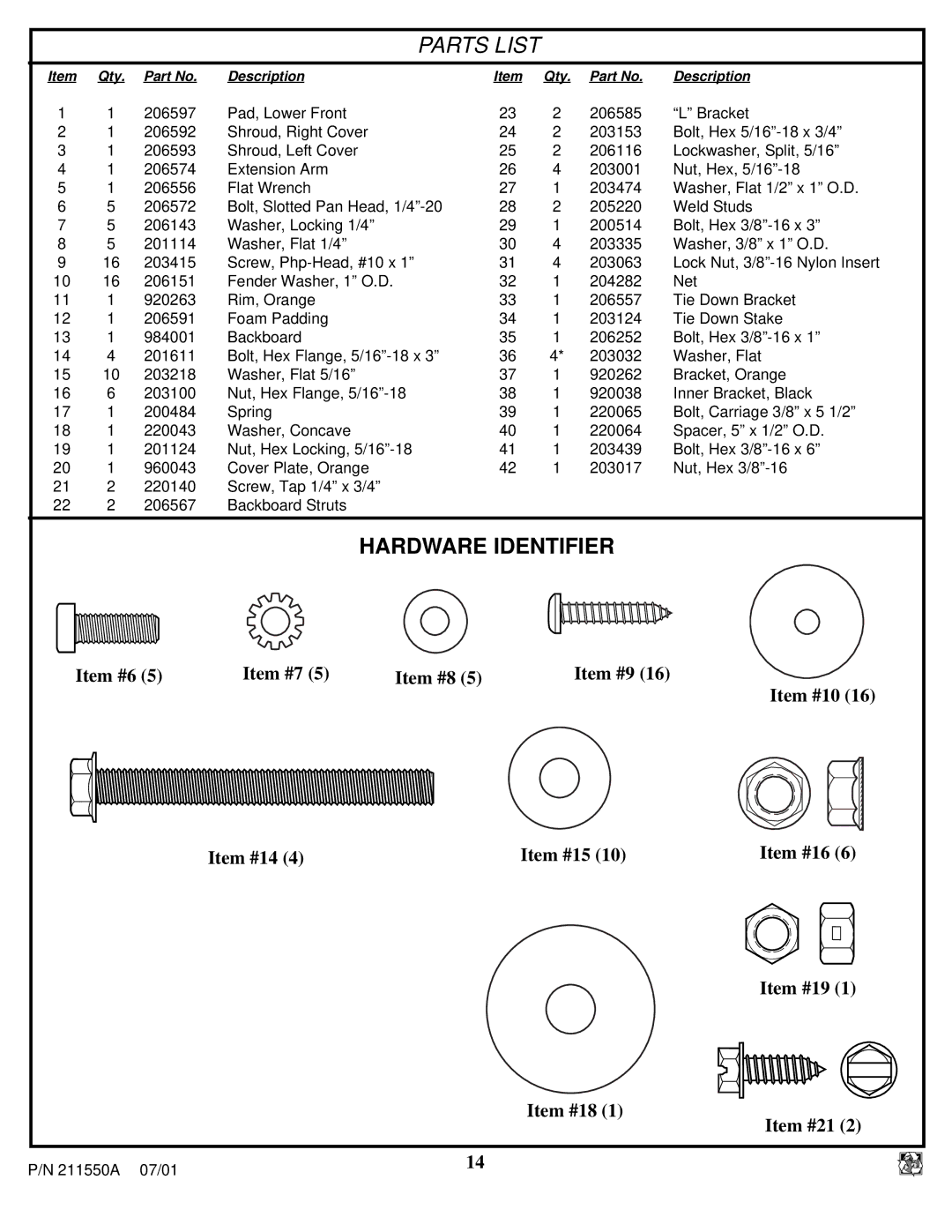 Huffy NT9110 manual Hardware Identifier 