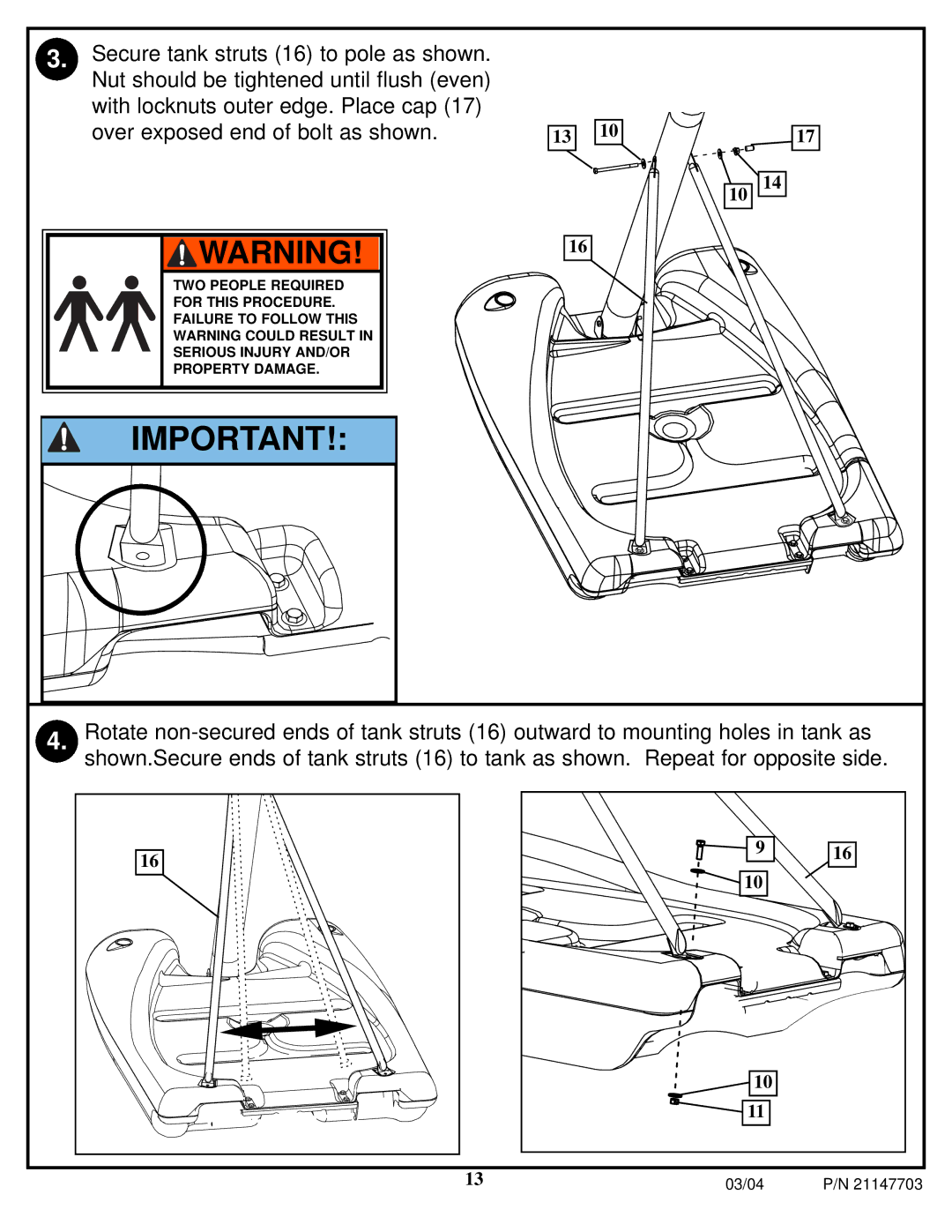 Huffy P/N 21147703 manual 03/04 