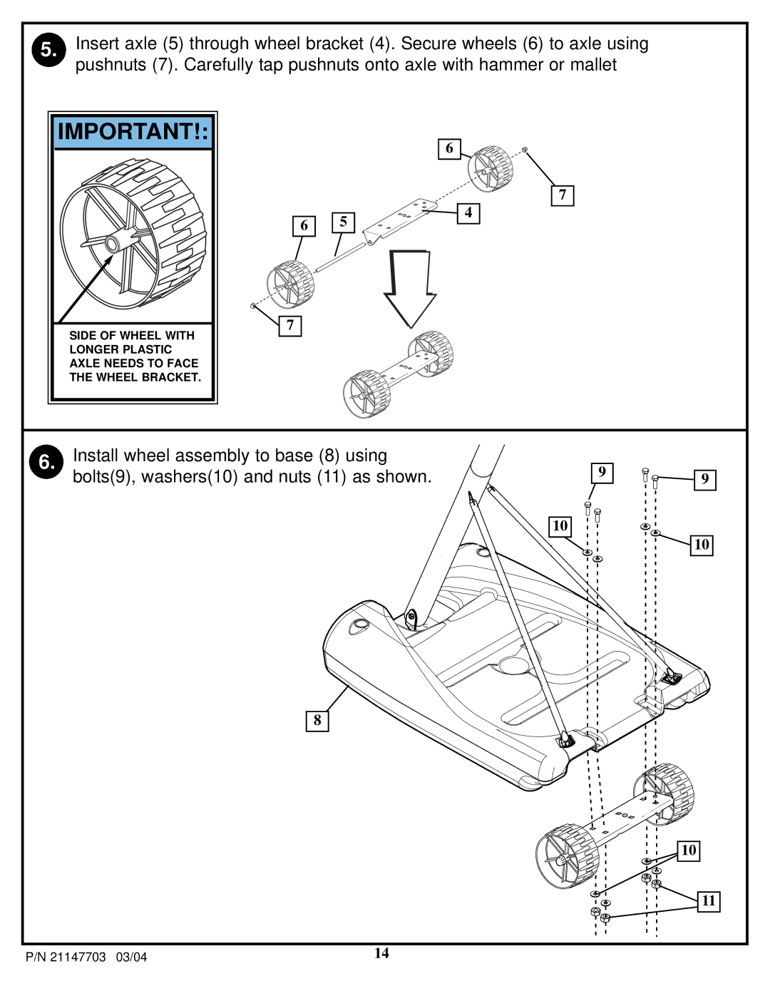 Huffy P/N 21147703 manual 21147703 03/04 