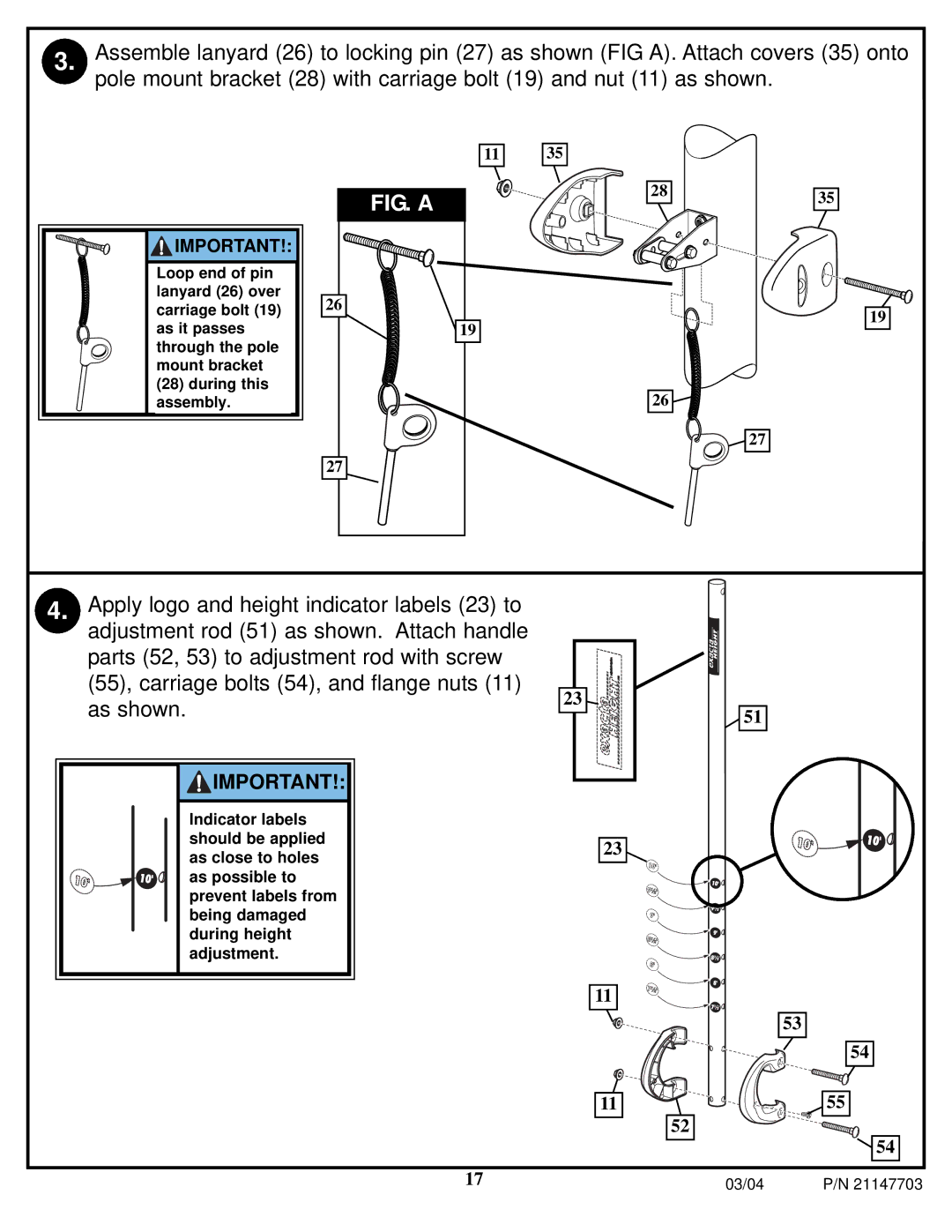 Huffy P/N 21147703 manual FIG. a 