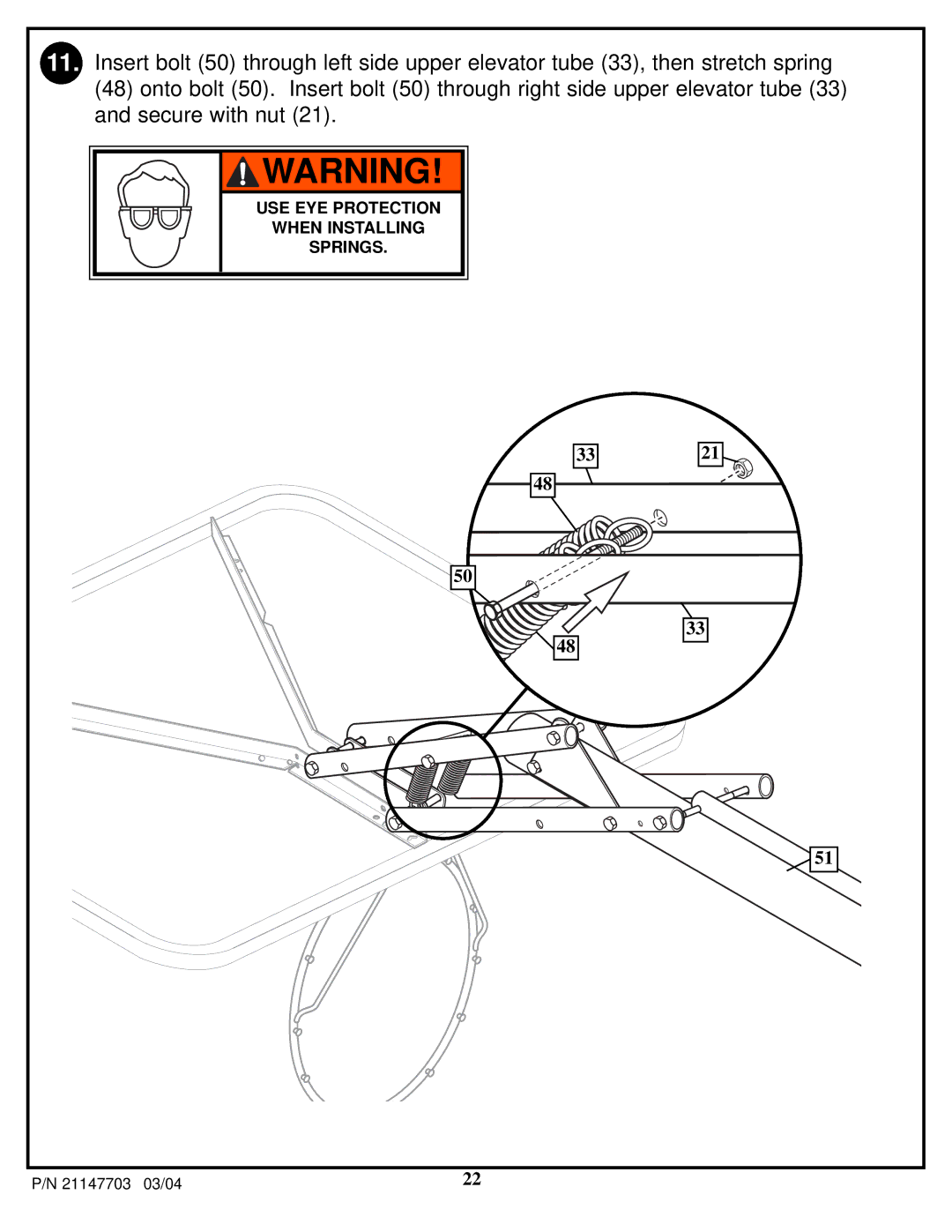 Huffy P/N 21147703 manual USE EYE Protection 