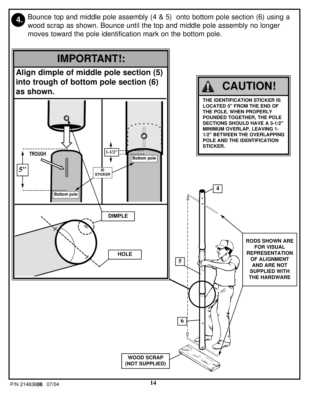 Huffy P/N 21463608 manual Dimple Hole 