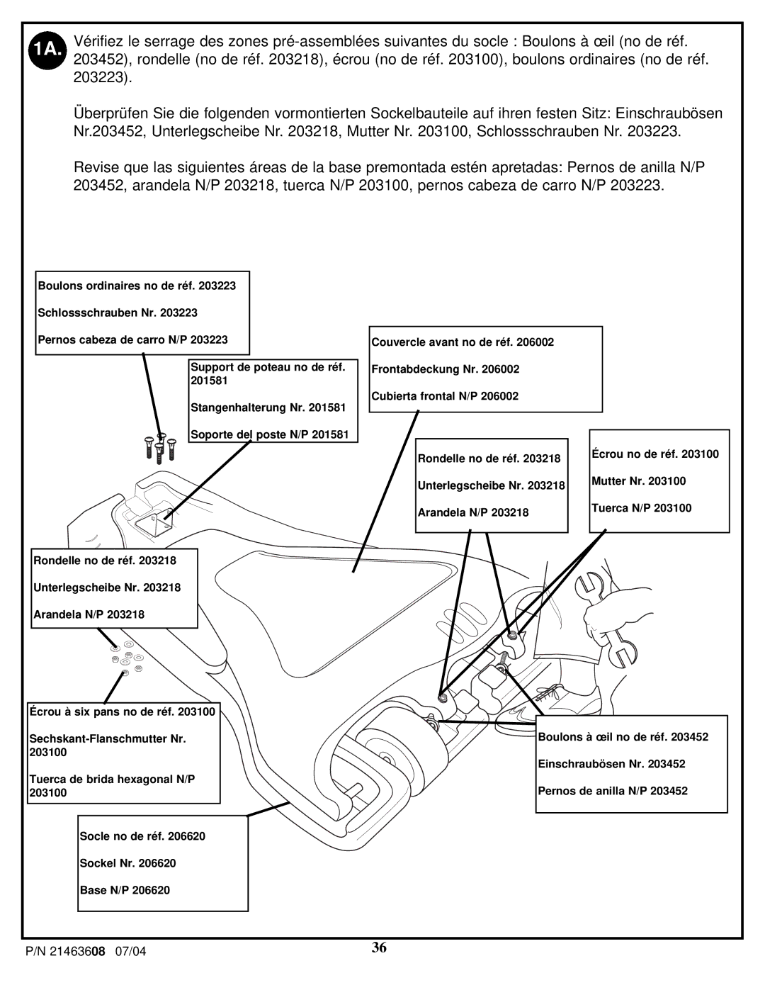 Huffy P/N 21463608 manual 21463608 07/04 