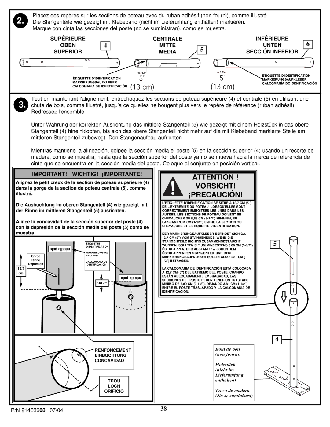 Huffy P/N 21463608 manual Vorsicht 