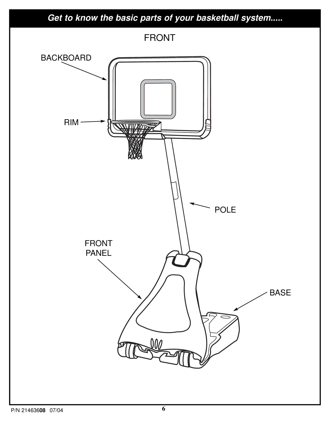 Huffy P/N 21463608 manual Front 