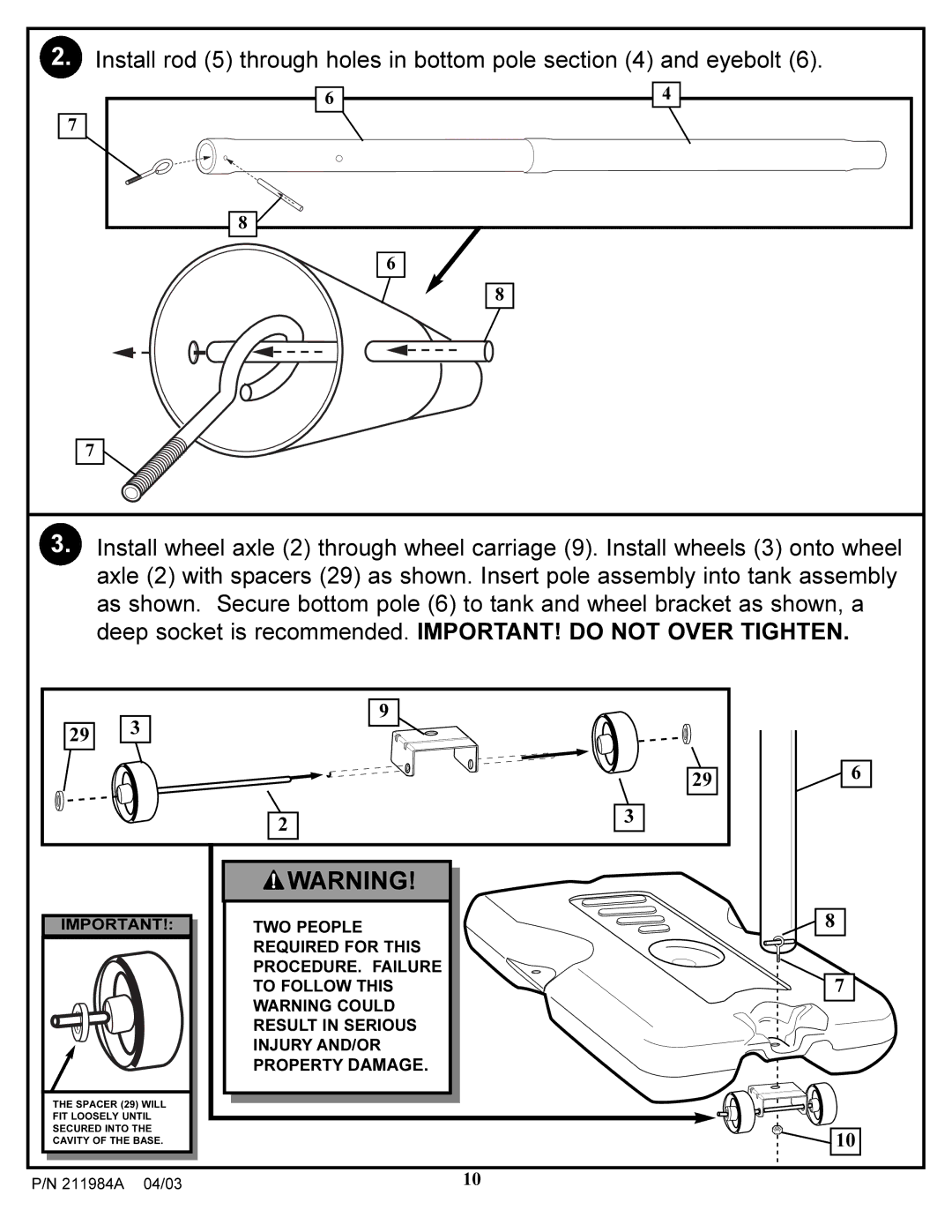 Huffy Pool System manual 211984A 04/03 