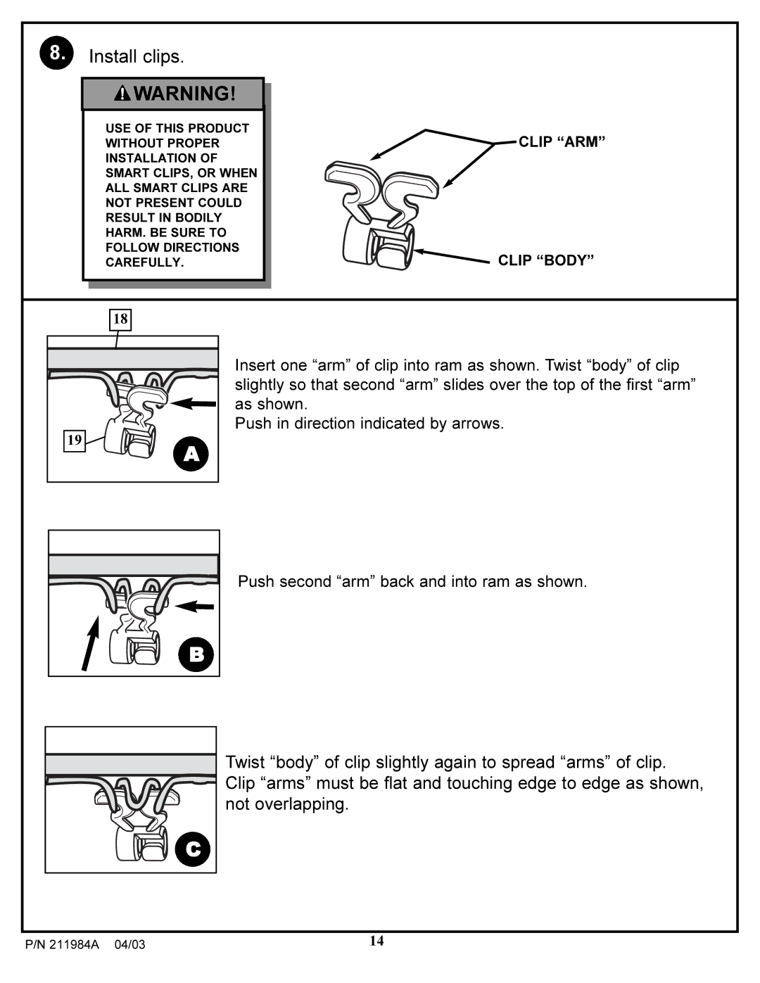 Huffy Pool System manual Install clips 