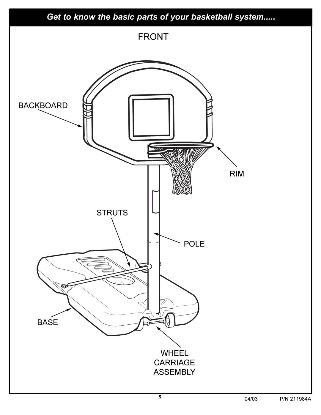 Huffy Pool System manual Front 