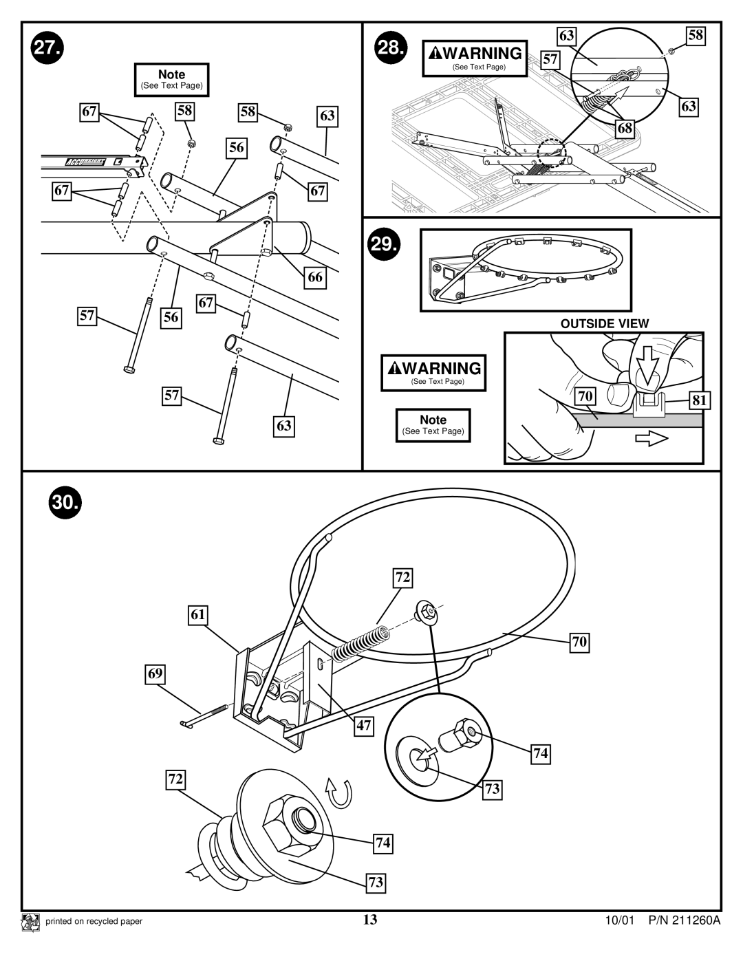 Huffy Portable Basketball System manual Outside View 