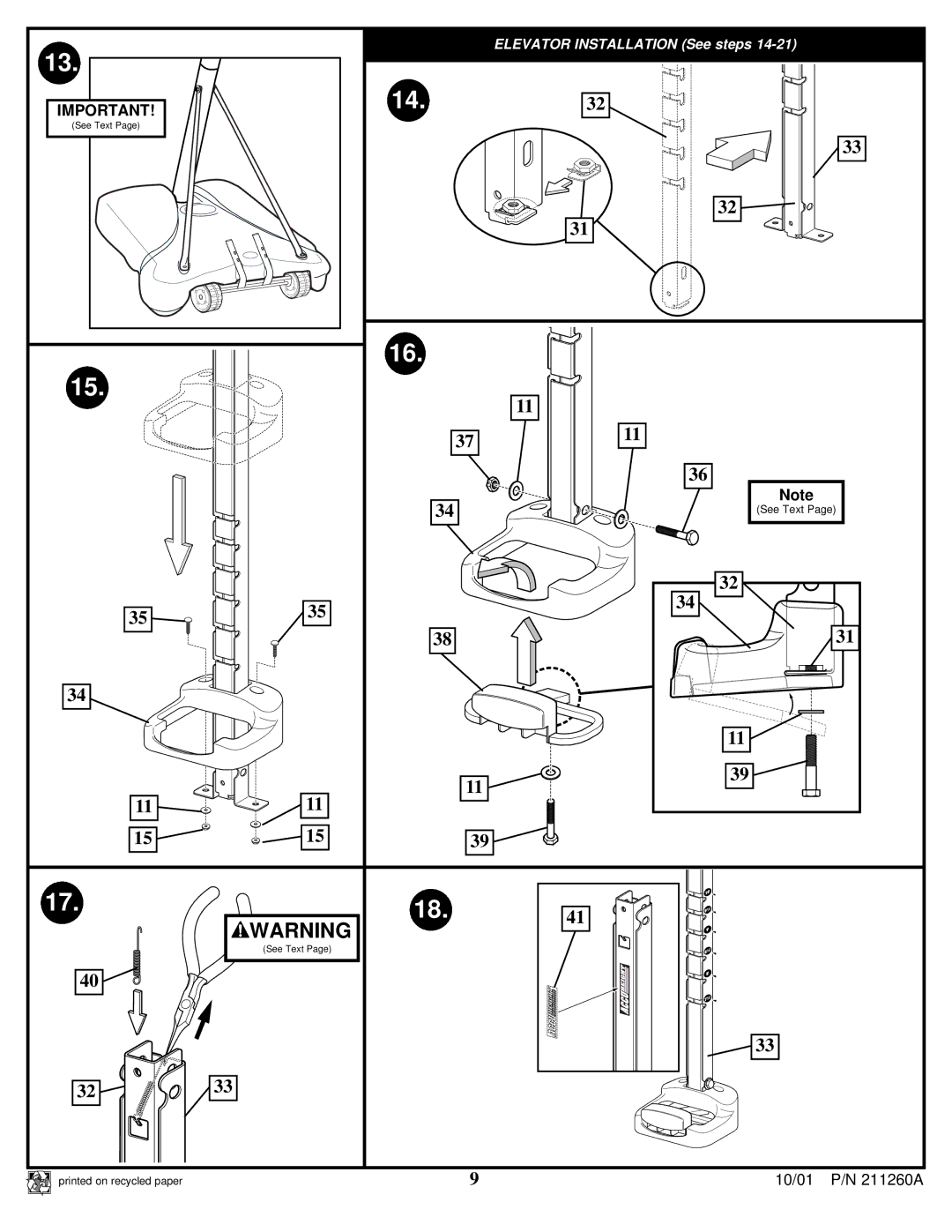 Huffy Portable Basketball System manual 10/01 P/N 211260A 