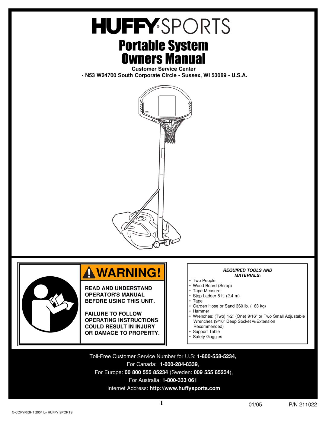 Huffy Portable System manual 