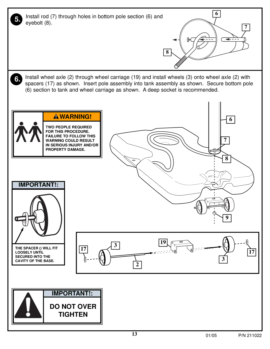 Huffy Portable System manual Do not Over 