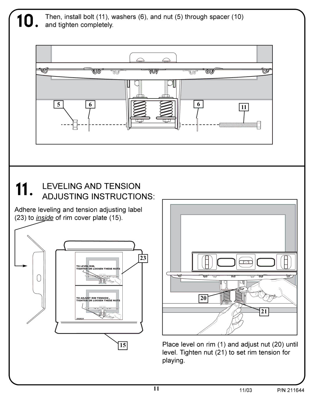 Huffy Pro Image Rim manual Leveling and Tension Adjusting Instructions 