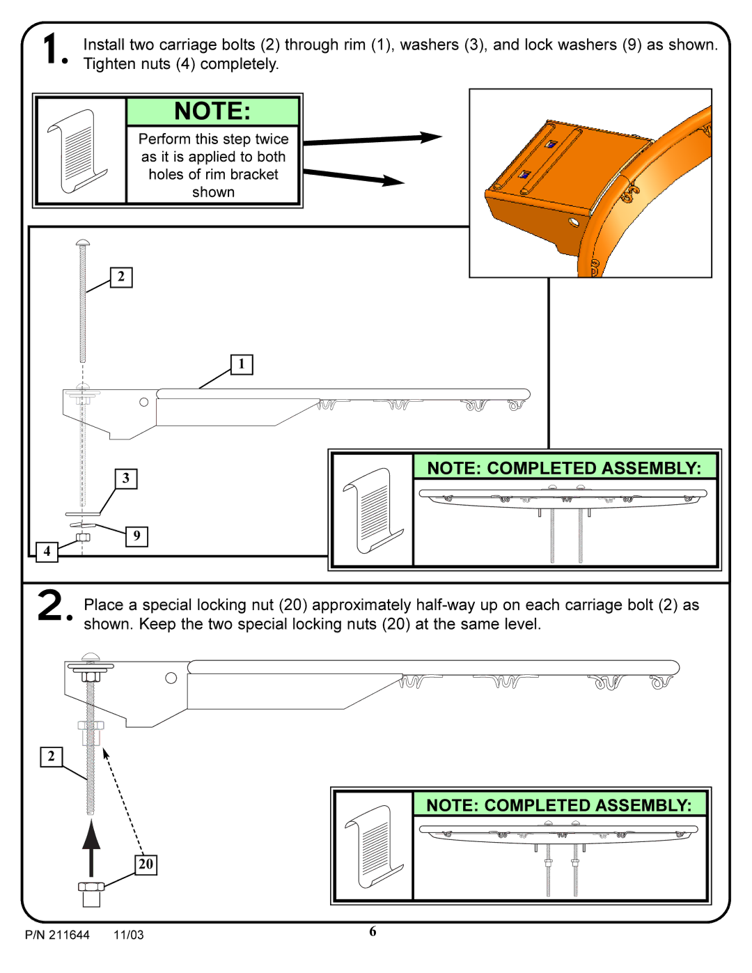 Huffy Pro Image Rim manual Perform this step twice 